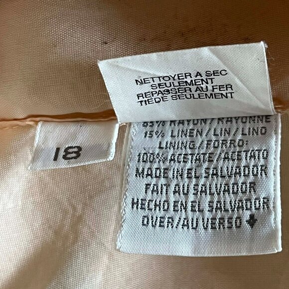 Vintage Elisabeth Floral Print Blazer Jacket in Cream Women's size 18 - Picture 6 of 7